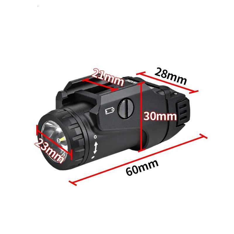Vadsn SG Pistol Flashlight Tactical Metal Mini Strobe Light For M1913 And Other 20mm Rail System Airsoft Hunting Gear LED Lamp XJ250728