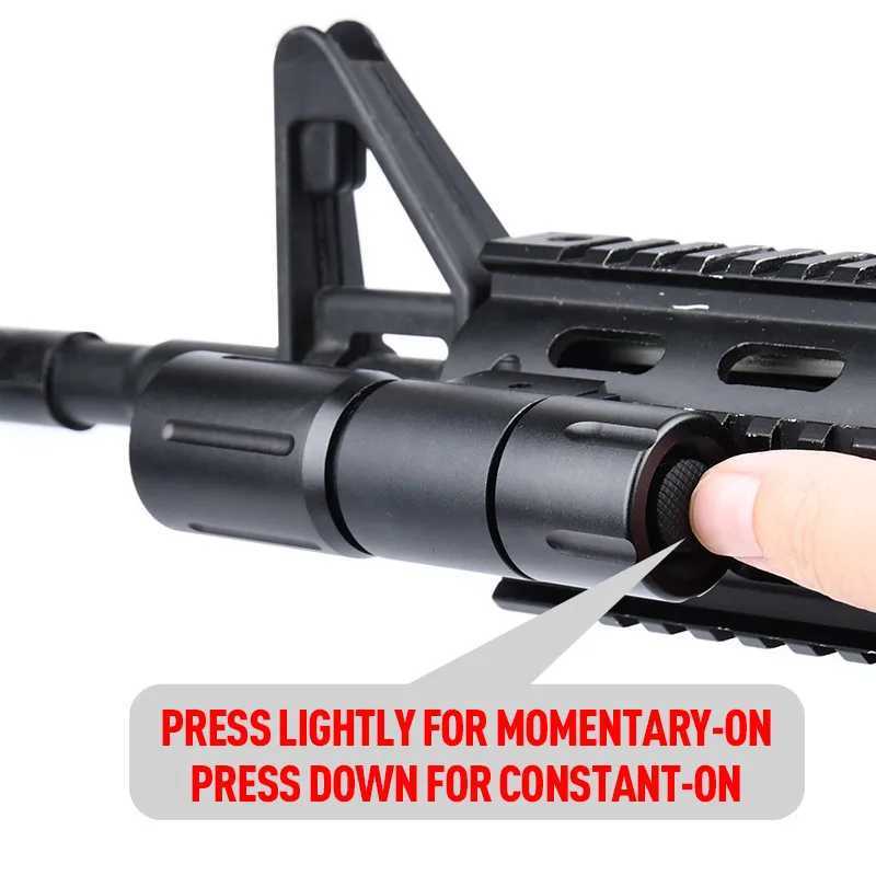 WADSN PL350 PLHv2 Flashlight 18350 16340 Tactical Pistol Gun Light High Power Metal Lamp Fits 20mm Picatinny Rail Airsoft Hunting XJ250728