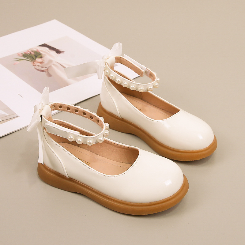 Girls' New Mary Jane Black College Style Children's Leather Performance Princess Student Flats School Shoes ddmyshoesvip