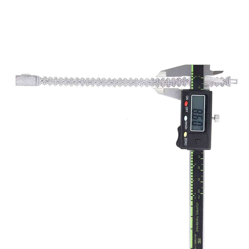 New Styles Hip Hop Sterling Sier Iced Out Tennis Chain VVS Moissanite Jewelry Dia Cross Bracelet