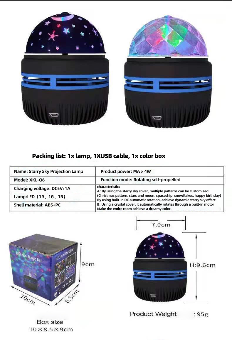 Gypsophila Atmosphere USB Romantic Dreamy Colorful Birthday Gift Plug-in Car Decoration Starry Sky Projection Light