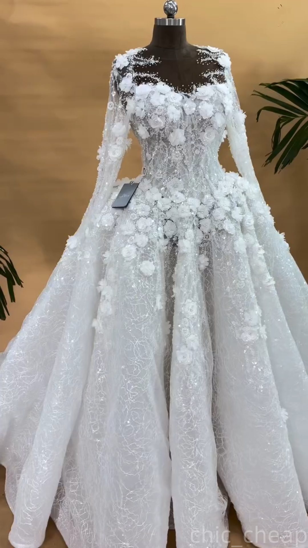 2025 Aso Ebi Plus Size Ivory Mermaid Wedding Dress 3D Floral Lace Beaded Ball Gowns Vintage Full Sleeves Bridal Gowns Dresses ZJ0681