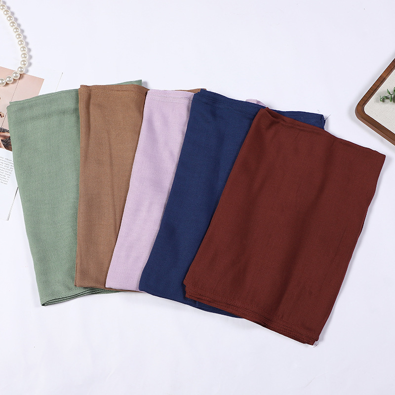 K1519 Solid color chiffon long scarf summer thin shawl ethnic style ladies all-match scarf high-end gauze scarf cross-border wholesale