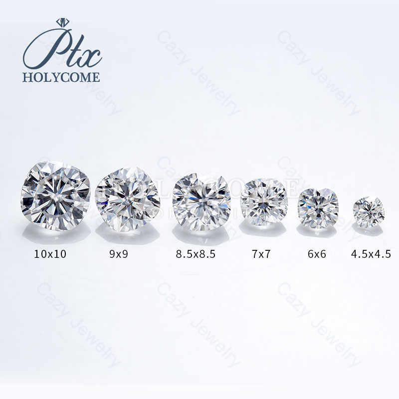 Top Quality Wholesale Prices Cushion Shape Moissanite Loose Stone VVS1 Excellent Brilliant Cut Multi-color Moissanite Gemstones with GRA for Ring