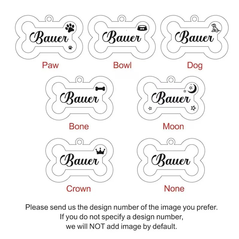 Custom Double Side Dog Cat ID Tag Glitter Dogs Cats Name Pendant Tags Pet Collar Accessories Anti-lost Bone Tags for Dog Cat 250729