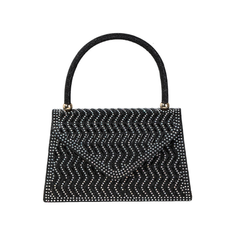 DHAL Rhinestone New Evening Large Capacity Handheld Women's Wedding Bridesmaid KTV Princess Dress Bag