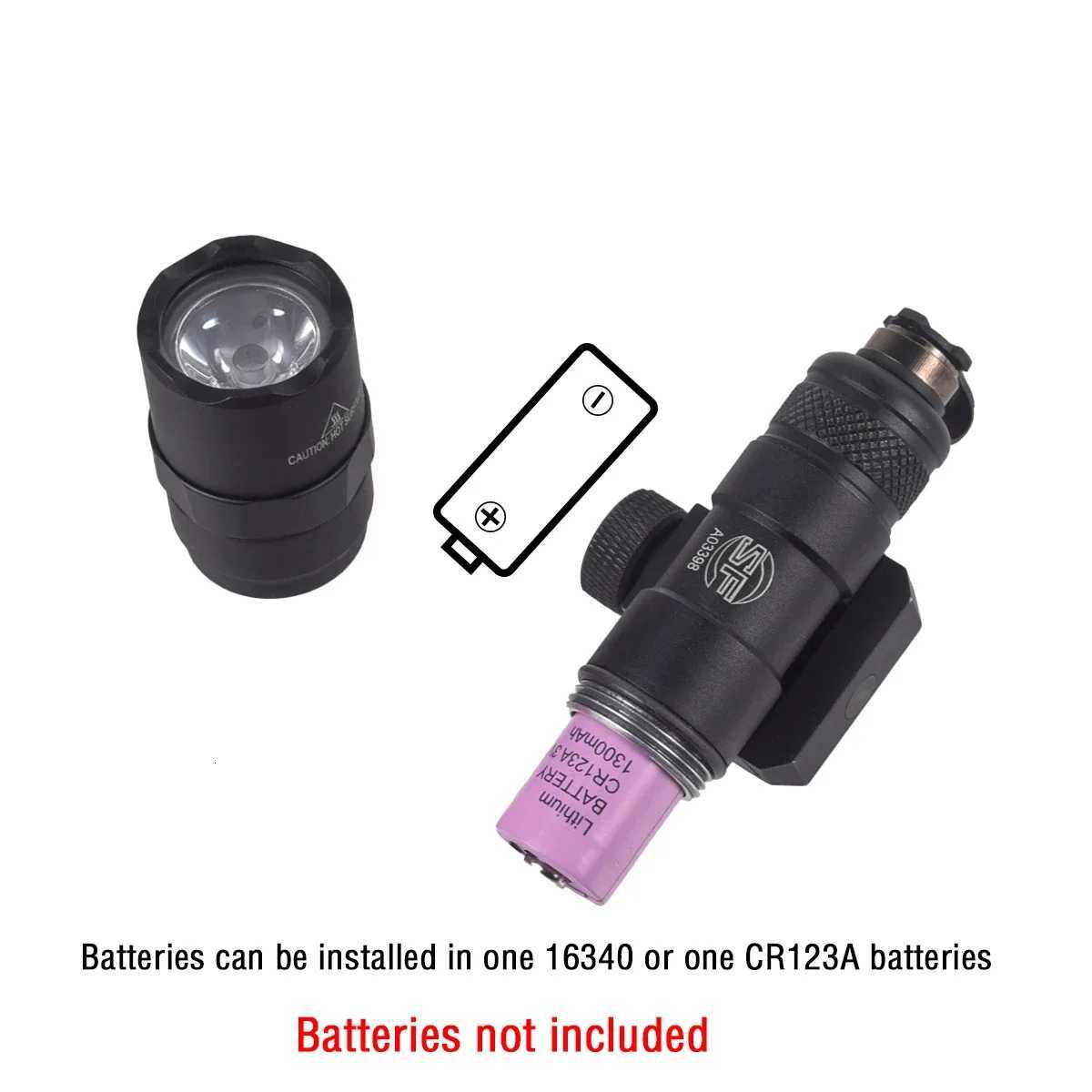 Tactical M300 M300B M300C Airsoft Powerful Flashlight Tactical Torch Scout Rifle Weapon Gun Light Dual Function Switch XJ250728