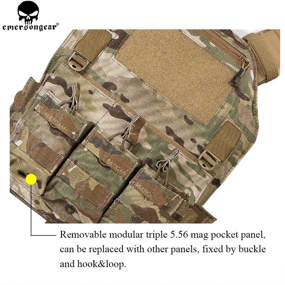 EMERSONGEAR Molle Vest 420 PLate Carrier Hunting Vest Militiamen Paintball Molle Vest Chest Rig Multi-camo Z250728