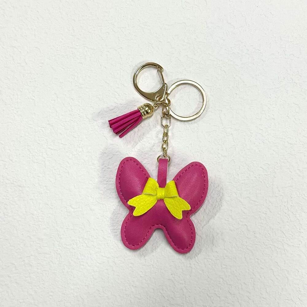 Cute Butterfly Keychain Charm - Stylish Bag & Car Accessory with Tassel/Pu Strap ( Trendy Gift)