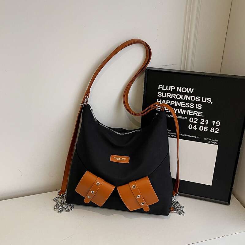 Large Capacity Medium Shoulder 2025 New Trendy Niche Designer Women's Patchwork Tote Bag