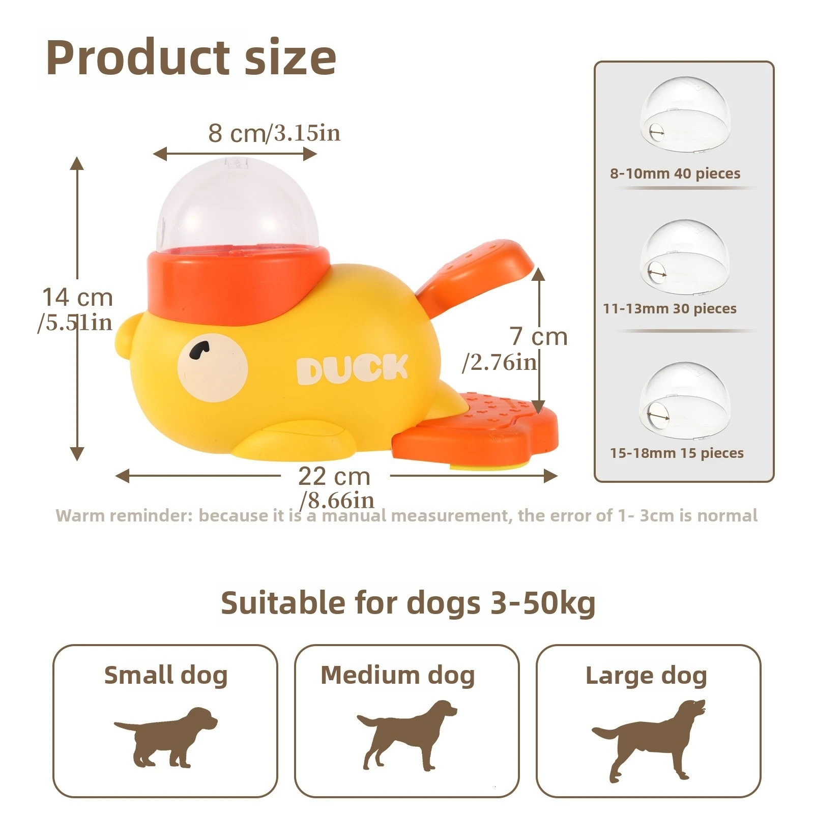 Dog Toys Interactive Treat Dispenser Toy Food Puzzle Slow Feeder Pet Cat Leaking Cute Yellow Duck Shape Supplies