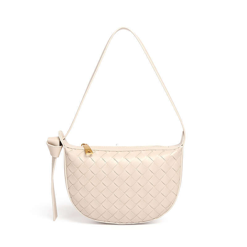 Women Woven Fashion Simple New Shoulder Zipper Texture Versatile Underarm Bag