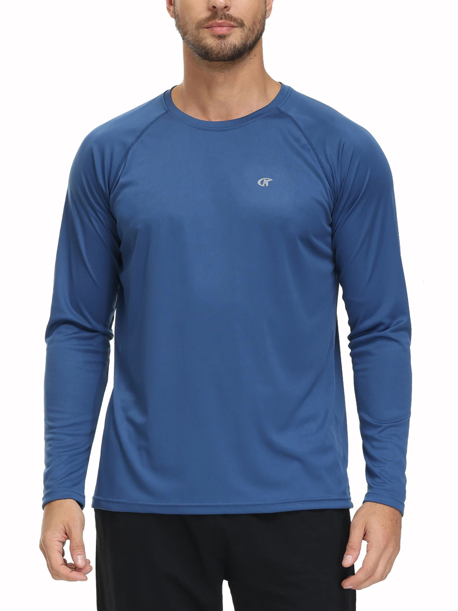 Men UPF 50 Long Sleeve TShirt Rash Guard Breathable Tops Pullover Shirt for Sport Fishing Hiking Workout Outdoor Beach 250729