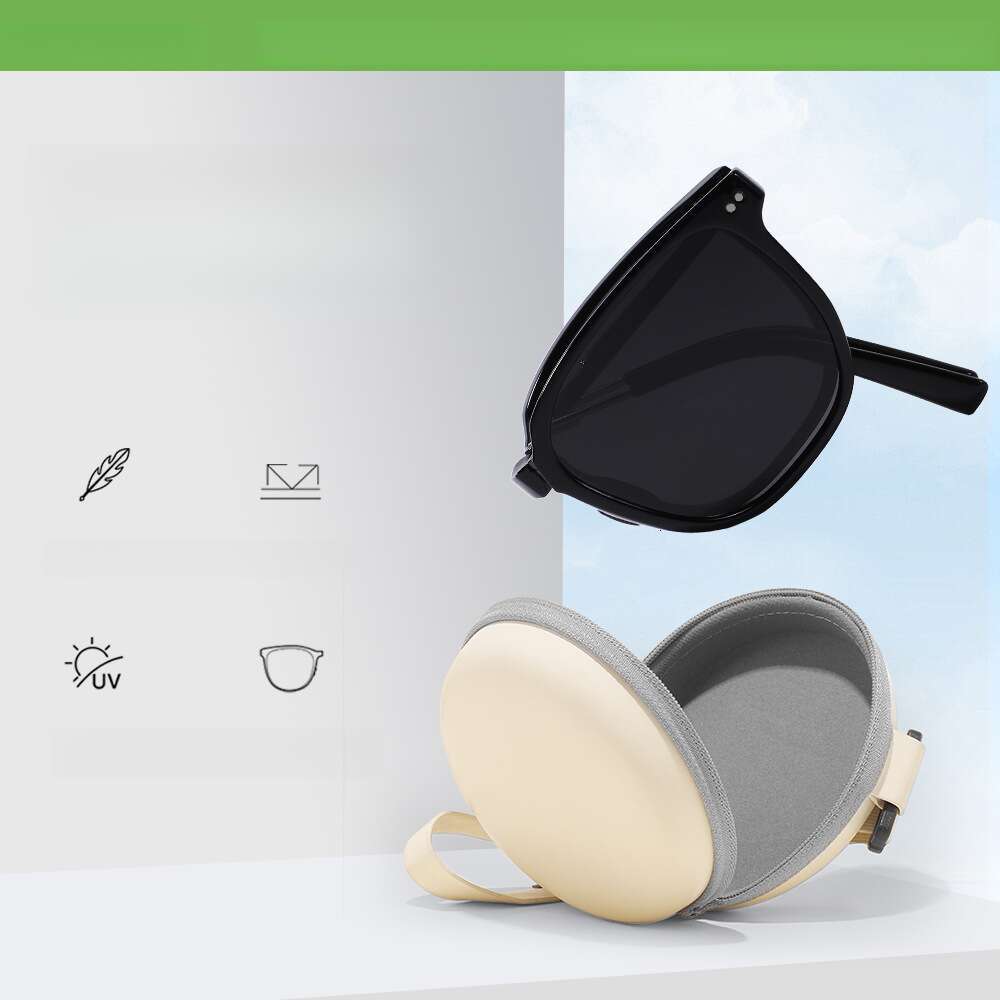 DHcollections Foldable TR Sunglasses - UV380 Polarized, Square Frame, Portable & Stylish for Men/Women (5 Trendy Colors)