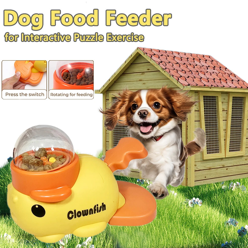 Dog Food Feeder Cartoon Little Clown Fish Shaped Interactive Toys AntiSlip Pets Puzzle Exercise Snack Dispenser 250729