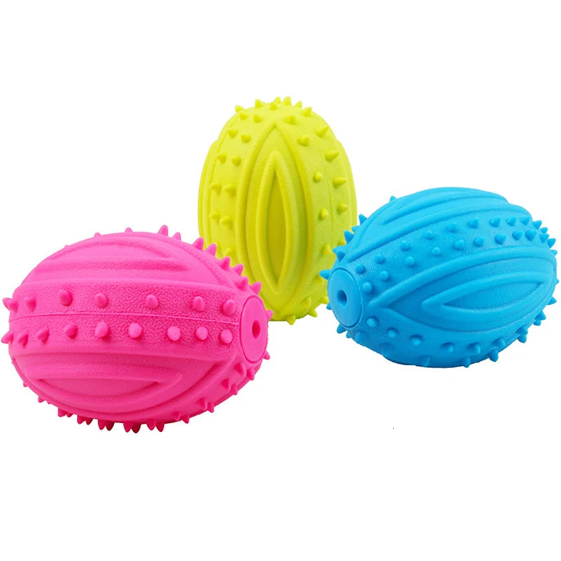 Pet Small Dog Treats Rugby Puppy Interactive Toy Ball Cat for Large Chew Hedgehog Teeth Cleaning Ball 250729