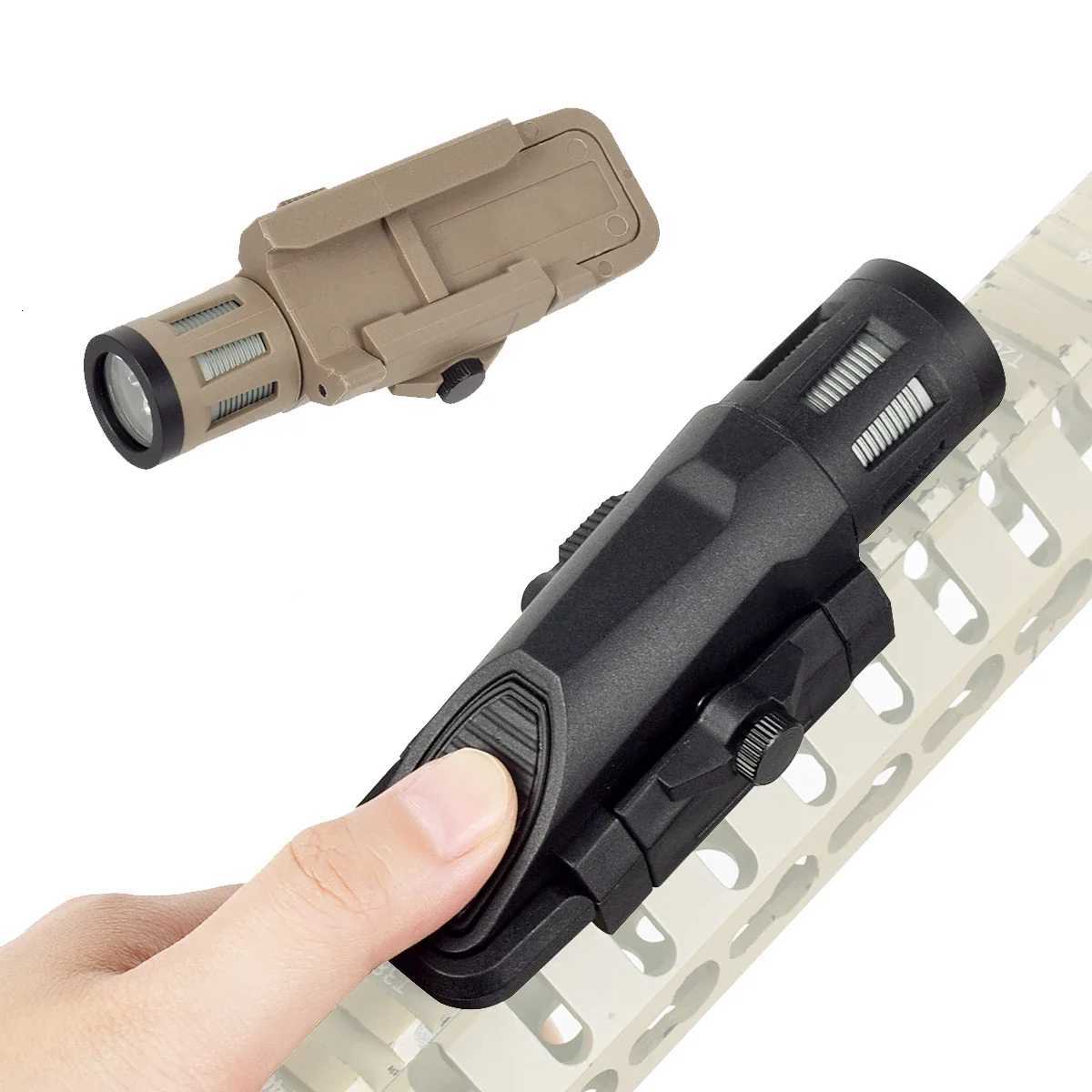 Tactical Airsoft INFORCE WML APL Nylon Scout Light AR15 Rifle Weapon Flashlight LED Hunting Spotlight Gun Lamp Fit 20mm Rail R250728