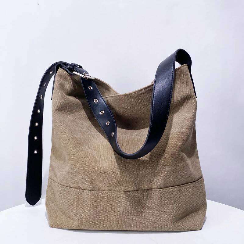 Women's Bags Designer Women's Bags Designer Koean Casual Canvas Tote Bags Fo Women Designe Handbags Puses New In Lage Capacity Wide Stap Und