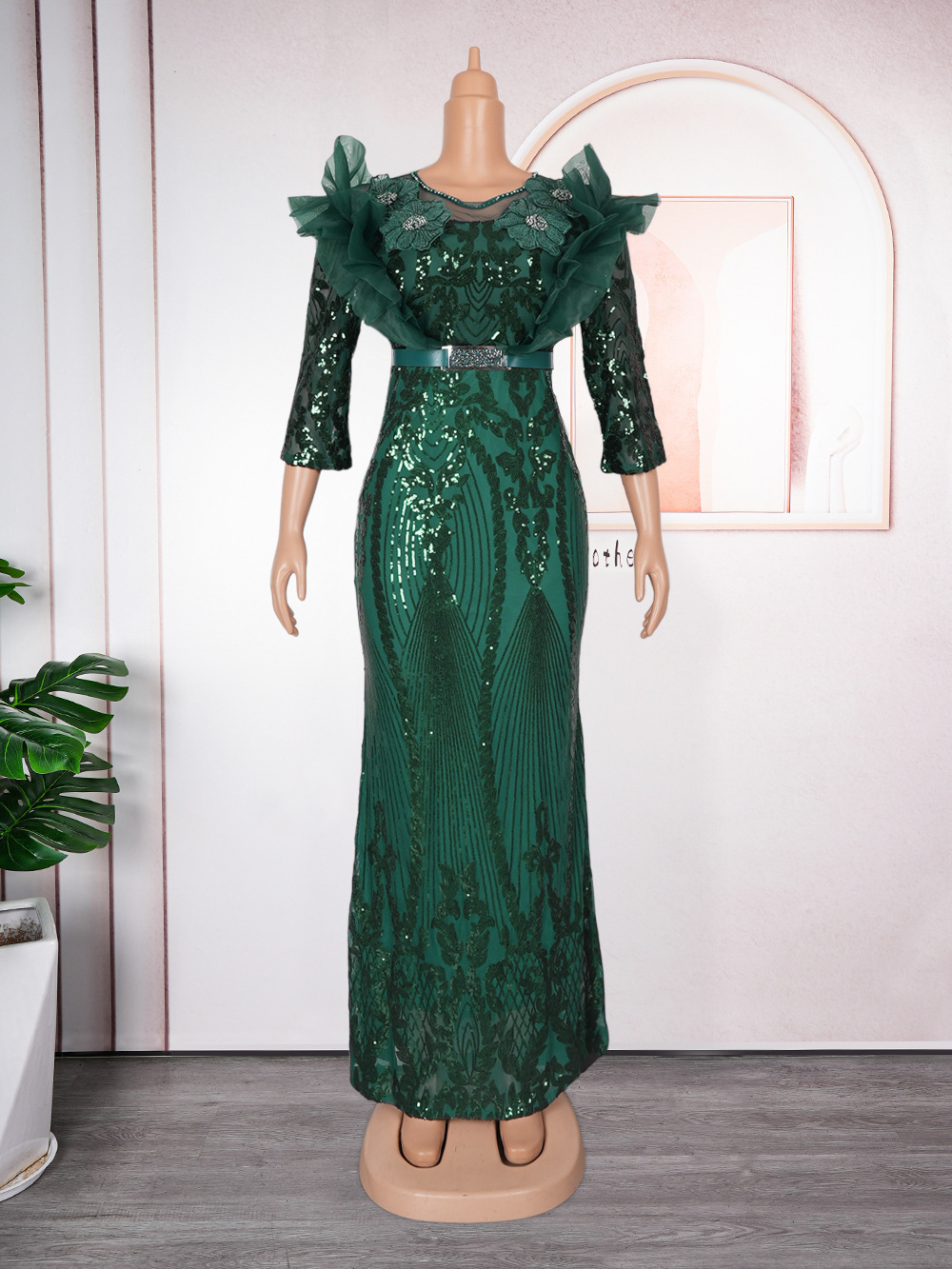 Womens Plus Size Christmas Halloween Party Evening Dress Sequin New Style 241017