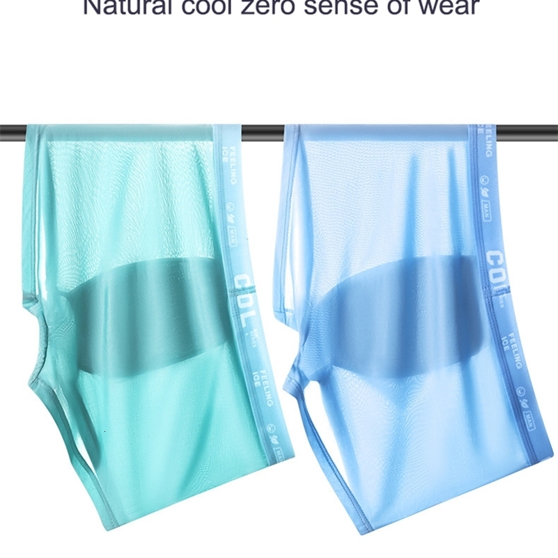 4Pcs Boxer Shorts Mens Underwear Ice Silk Underpants Sexy Panties 3A Antibacterial Breathable Elastic Lingerie Plus Size L6XL y250725