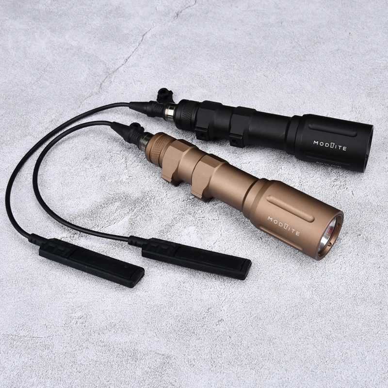 18650 White LED Tactical Scout Light Airsoft Rifle Weapon Flashlight Hunting High Power 1300 Lumens Picatinny Rail R250728