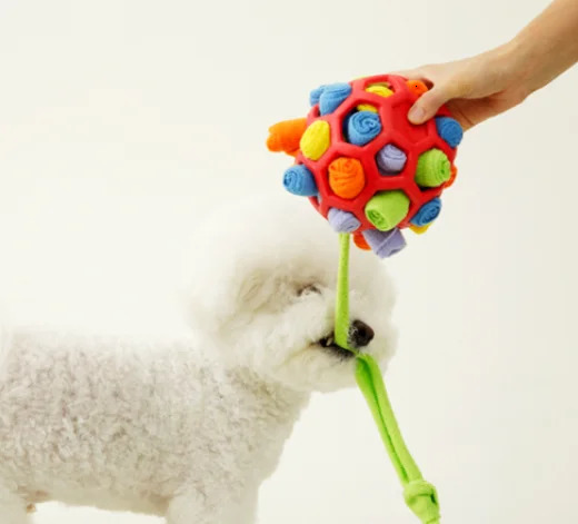 Pet Snuffle Ball TreatDispensing Chew Toy for DogsCats Mental Stimulation Teeth Cleaning 250729