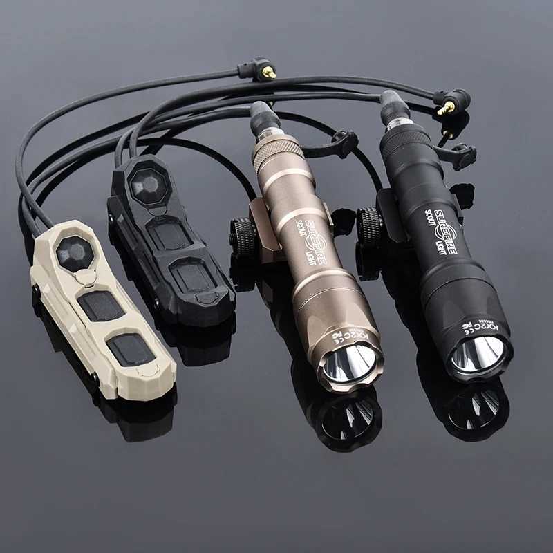 M300 M600 Tactical Flashlight LED Hunting Scout Light WADSN AXON Dual Function Button Remote Switch Airsoft AccessoriesXJ250728
