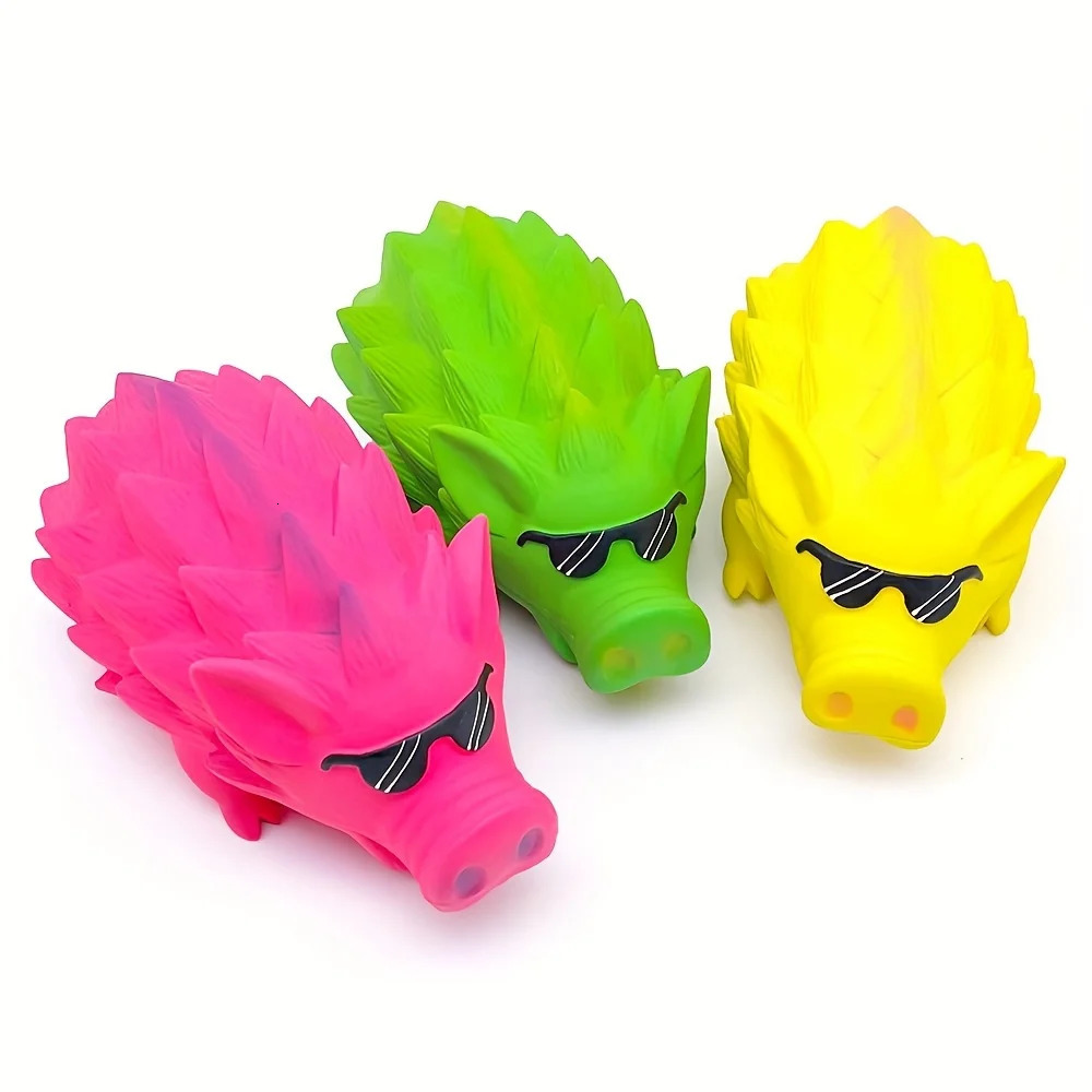 A Large Hedgehog Latex Squeak Dog Bite Toy Durable Rubber Teeth Grinding for Medium to Dogs No Battery Required 250729