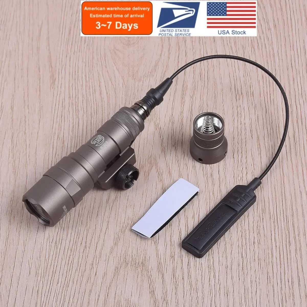 Tactical M300B M300 Scout Light HK416 AK47 Rifle Weapon Flashlight LED Hunting Torch Momentary Pressure Pad Switch R250728