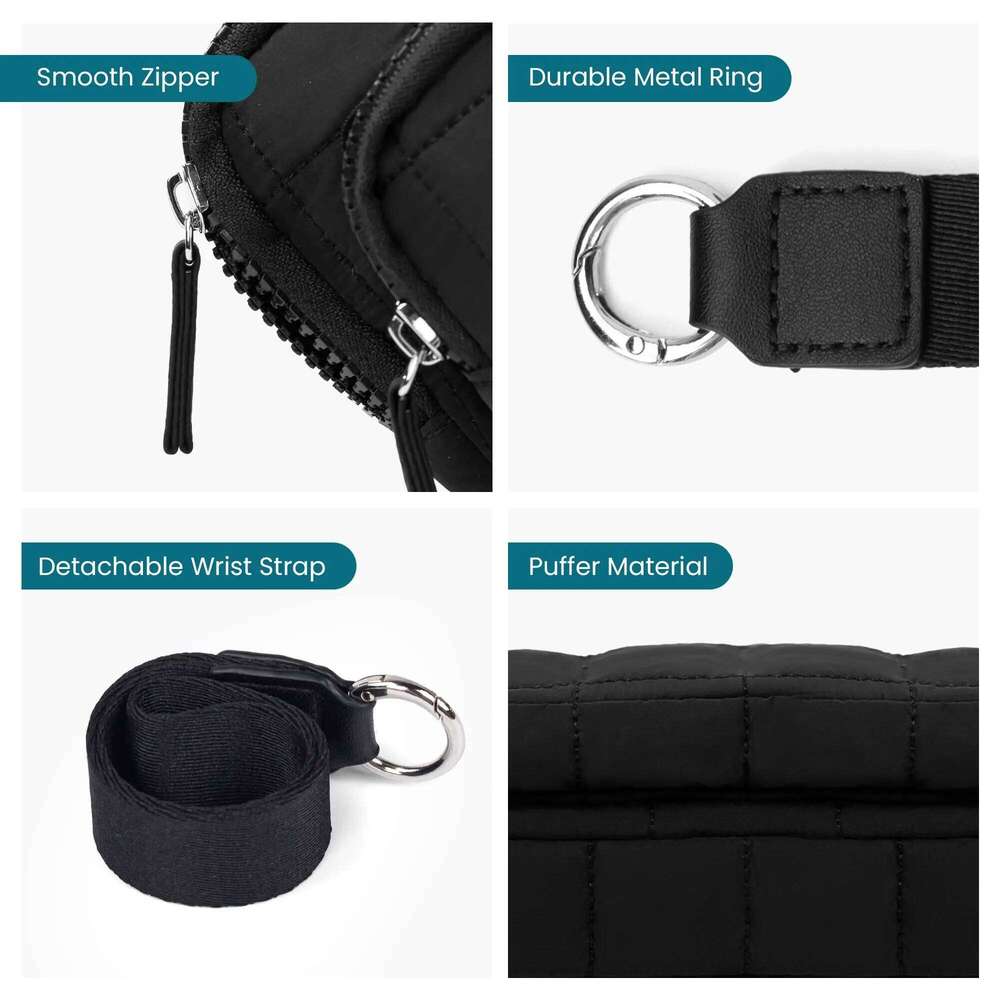 Women's Bags Designer Women's Bags Designer Wristlet Wallets Women Nylon Quilted Wallet With 3 Zipper Purse For Travel Credit Card Holder Ph