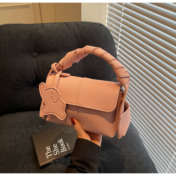 Ear-Hanging Series Eaves for Women 2025 Spring New Versatile Commuting Single Shoulder Small Square Handheld Crossbody Hobo Bag