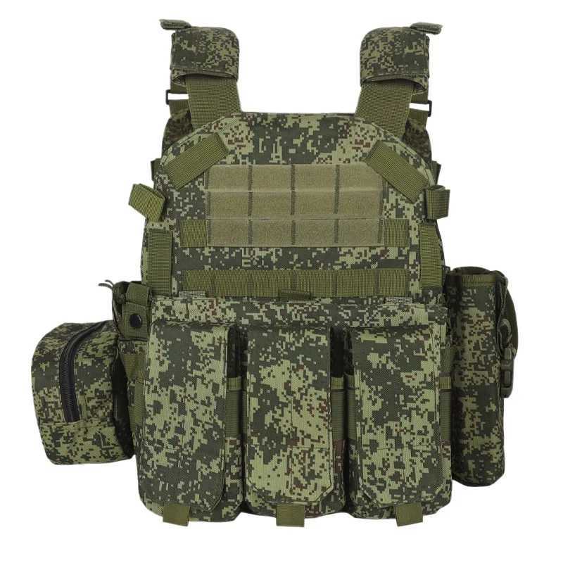 6094 Camouflage Plate Carrier Vest Multi-Functional Tactical Hunting Vest Adjustable Men Combat Equipment for Outdoor Cycling Z250728