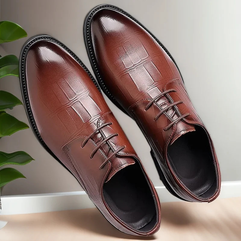 Leather shoes mens business dress casual breathable mens British and Korean version 250725