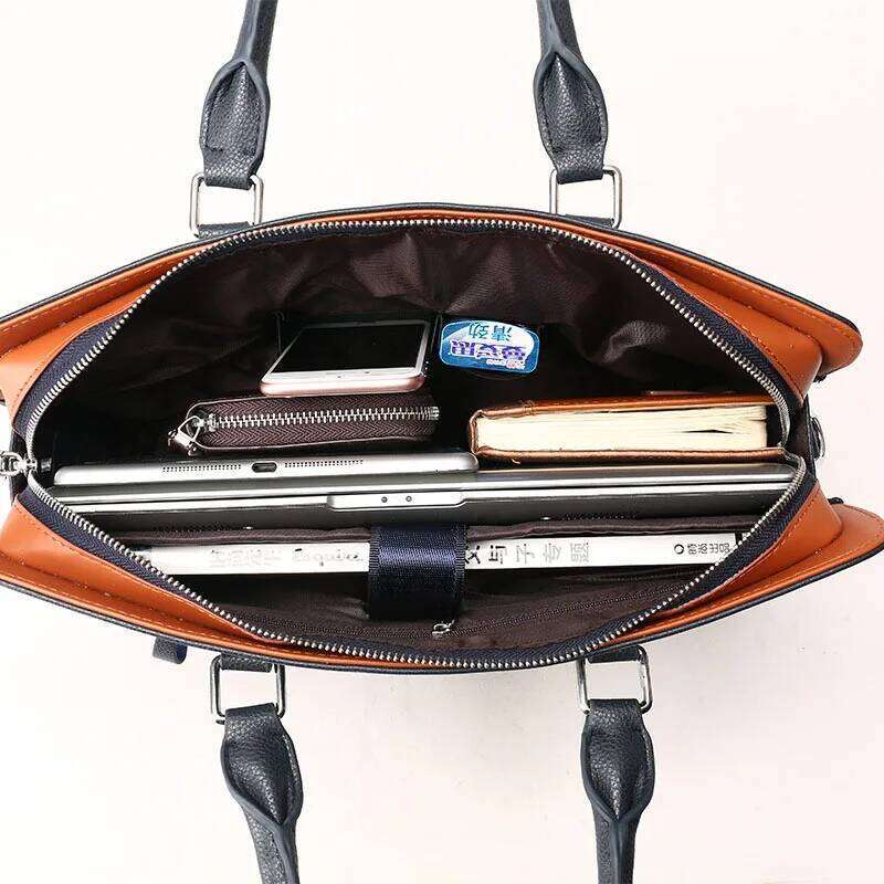 Luxury designer niche leather document brand fashion high quality men's messenger bag new product