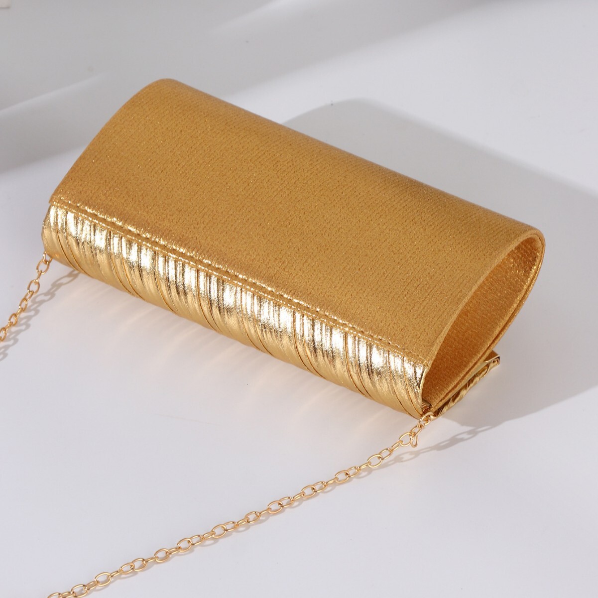 DHAL Fashion Pleated Envelope Elegant Dress Clutch Party Evening Women's Banquet Bag