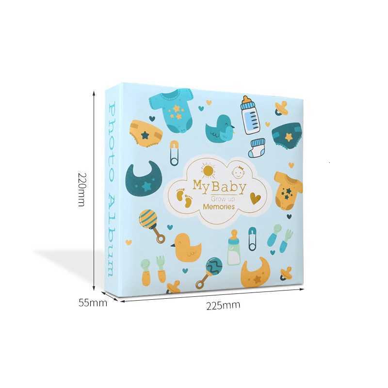 6-inch Photo Album Writable Collection of Children Baby Growth Photos 200pcs High-capacity Hard Shell Paper Interleaf Albums Z250729