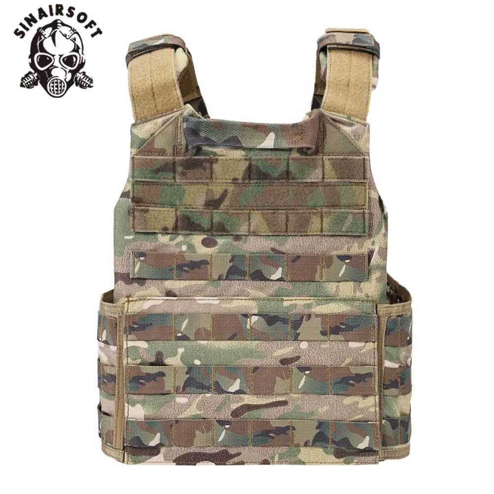 SINAIRSOFT Tactical Nylon Vest With Quick Release Security Molle Multi-camo Plate Carrier Chaleco Hunting Vests Z250728