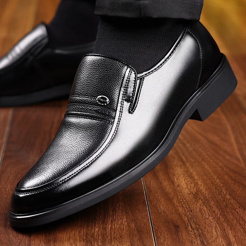 Men Flat/5cm Dress Shoes Formal Leather Elevator Shoes Height Increase Shoes Mens Business Wedding Oxfords Zapatos De Hombre 250725
