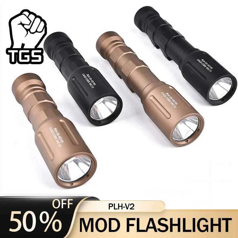 MOD PLH V2 Flashlight Tactical Scout Light High Lumen With Switch Spotlight UNT Hot Button Mount Airsoft AR15 Accessories R250728