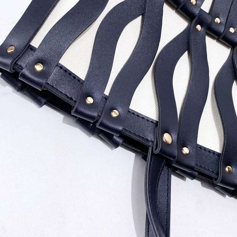 Women's Bags Designer Women's Bags Designer Beach Tote Bags For Women Designer Handbags Purses New In PU Canvas Weaving Hollow Large Capacit