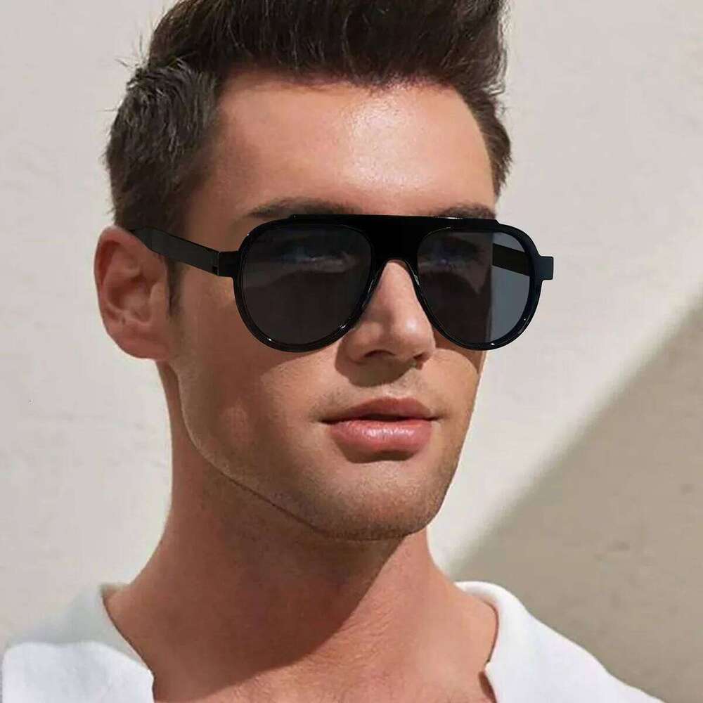 Vintage Brand Designer Oversized Pilot Sunglasses Women For Men Fashion Popular Big Frame New Sun Glasses Punk Eyeglasses