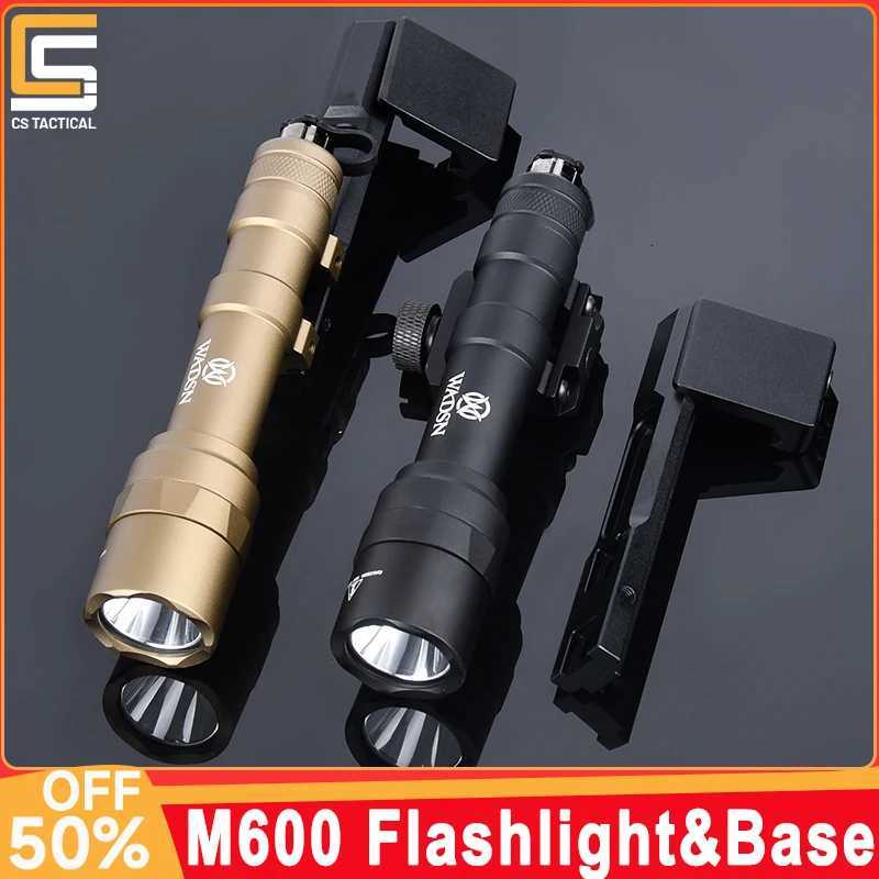 Tactical M600 Flashlight M600U LED Spotlight With 45 ° Offset Adaptive Light Mounting Metal Base For 20MM Picatinny Rail XJ250728