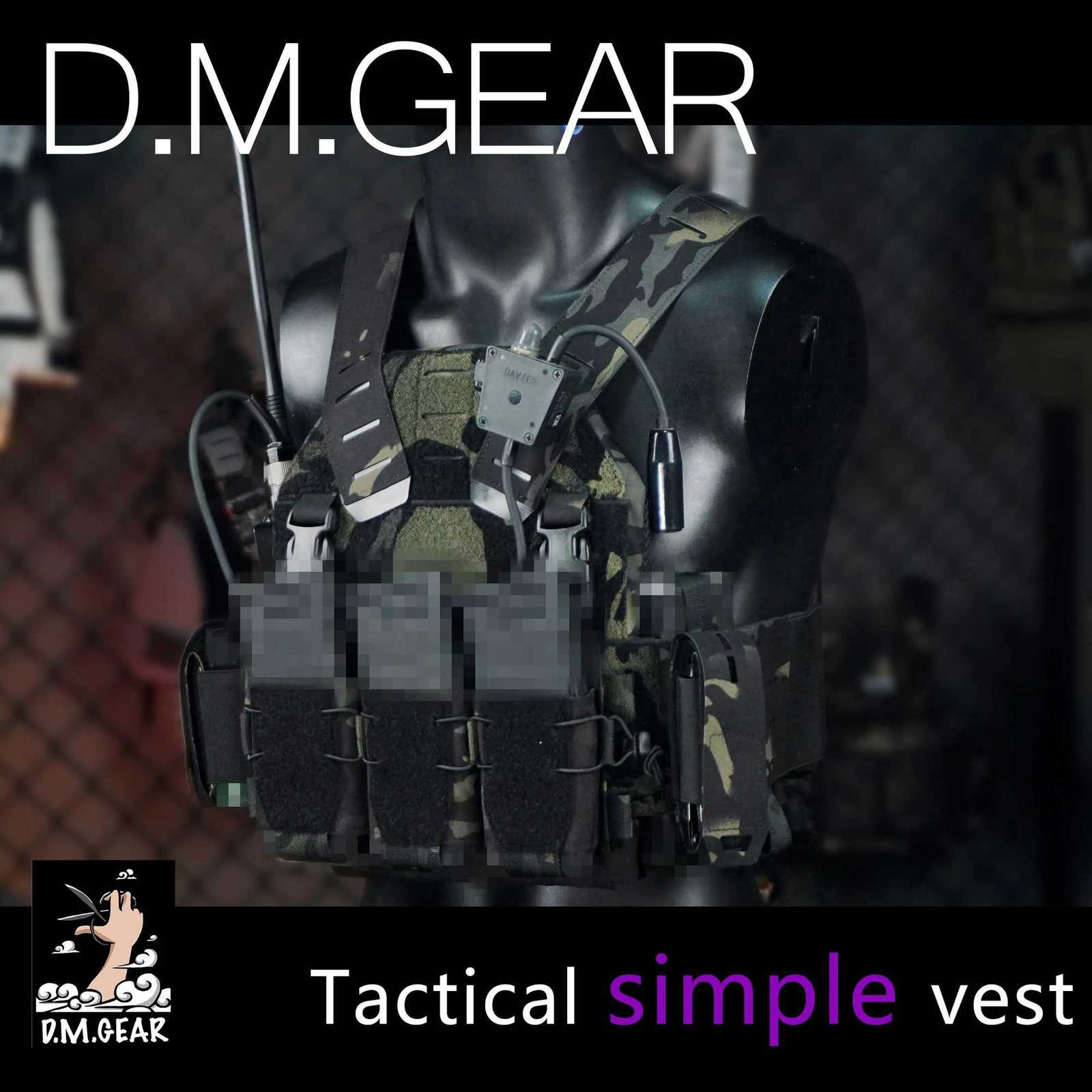 Tactical simple version lightweight tactical vest multi-function sports outdoor equipment men and women hunting real CS Z250728