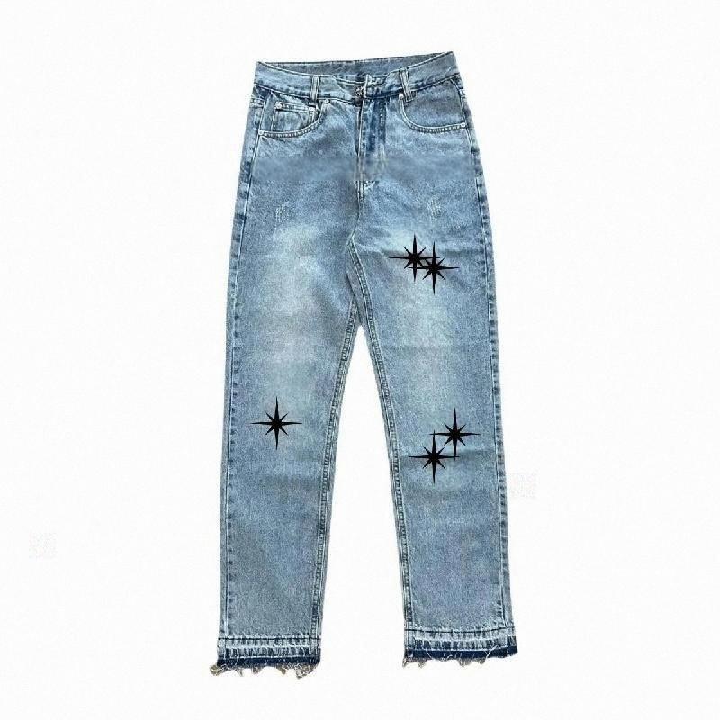 Jeans 25 Jeans New Men's Jeans Designer Make Old Letter Prints Long Style High Quality Luxury Jeans Motorcycle Cross Straight03