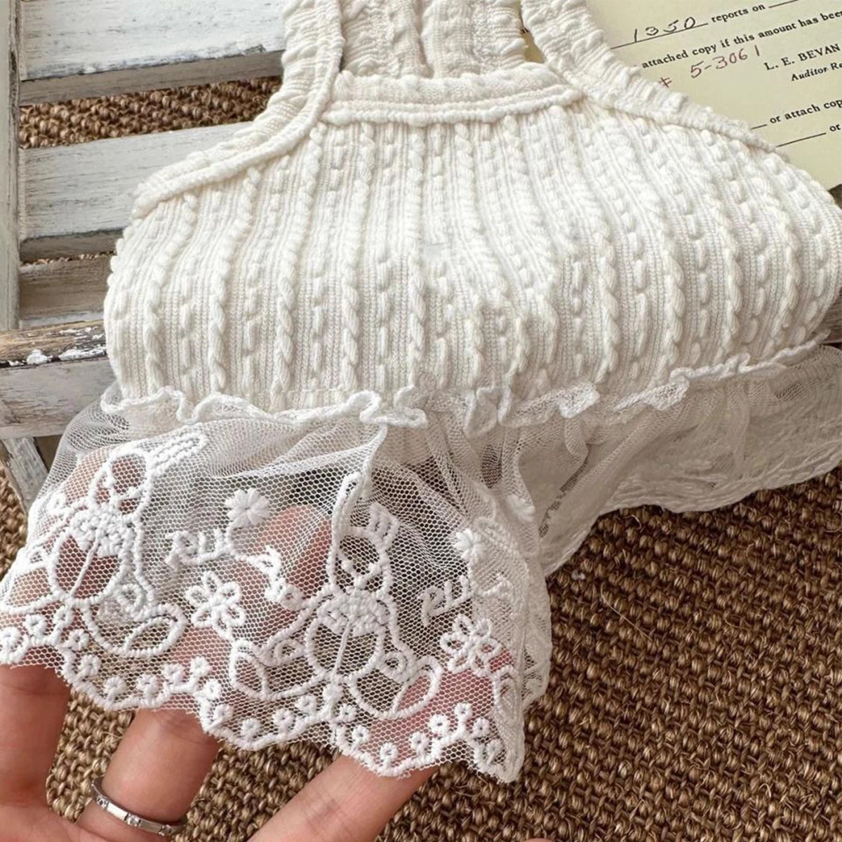 Blue Dog Dress for Small Sleeveless Lace Edge Cat Clothes Summer Cooling Soft Puppy Skirt Concise Pet Vest 250729