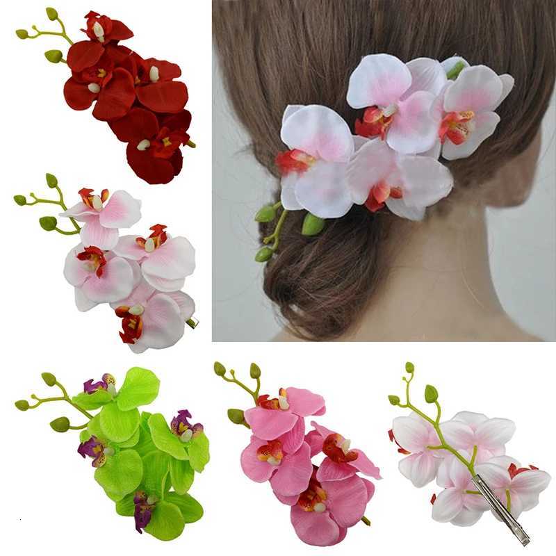 1PC Fashion Flowers Hair Clips Women Bohemia Bridal Orchid Hairpins Wedding Accessories Girls Barrette Beach Hair Accessories Z250729