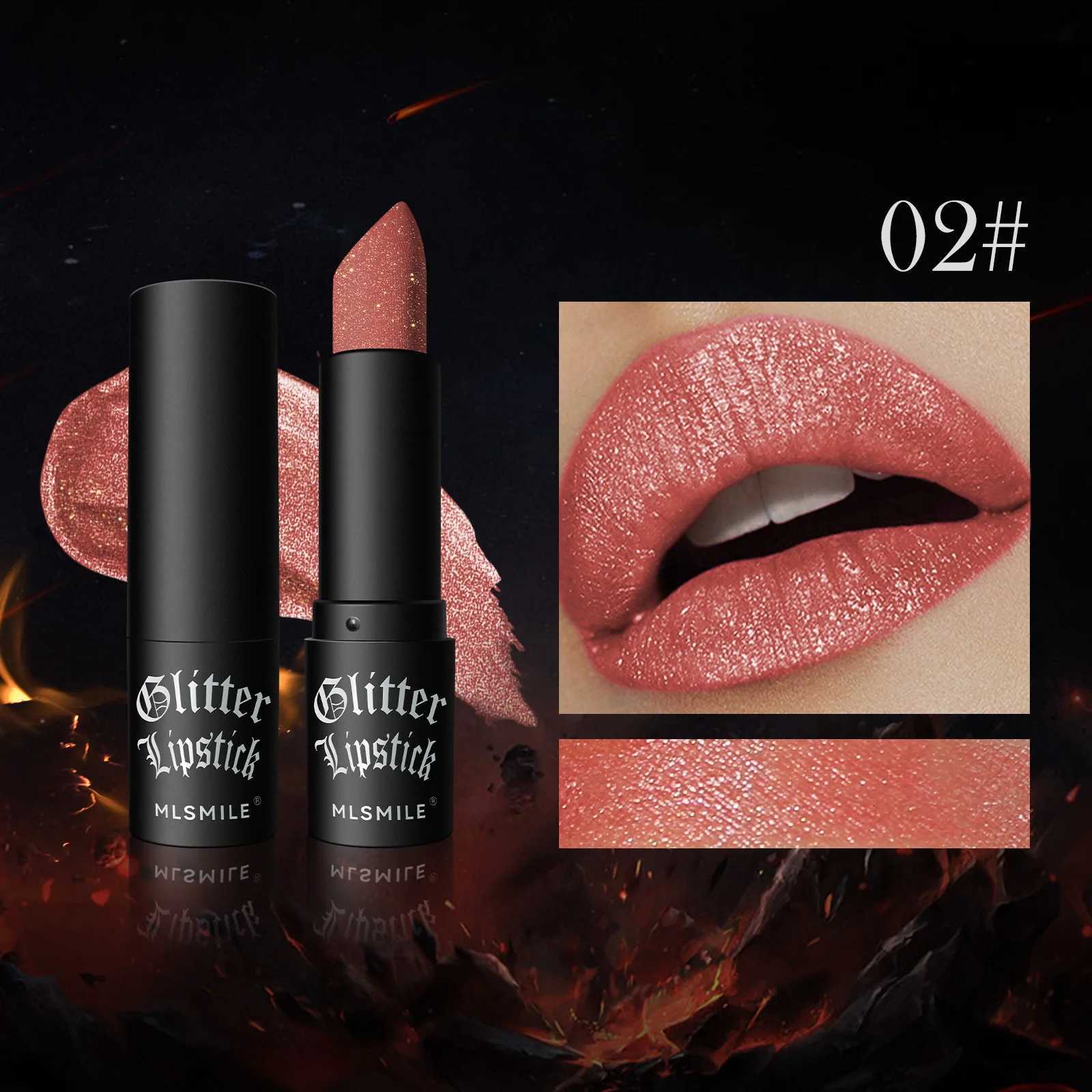 MLSMILE Multi-Color Non-Stick Cup Matte Lipstick Flash Lasting Easy Color Diamond Lipstick Dark Halloween Look G250729