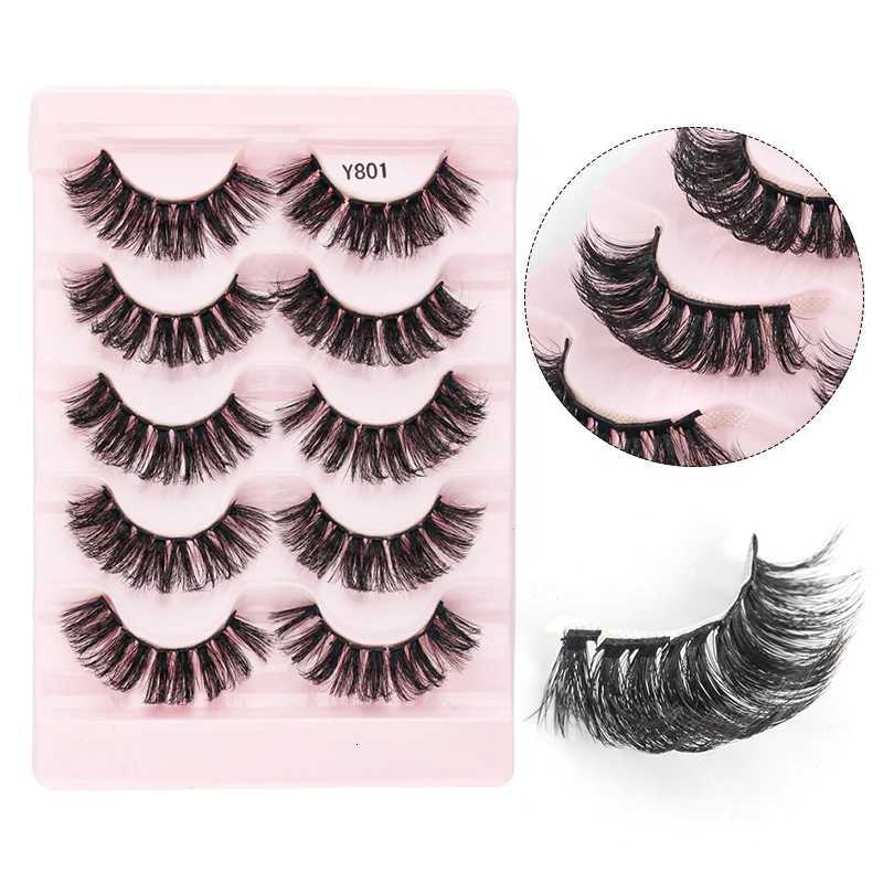 3/5/10 pairs 3D Mink Lashes Faux Mink Fluffy Lash Natural Soft Full Reusable False Eyelashes Crisscross False Eyelashes Z250731
