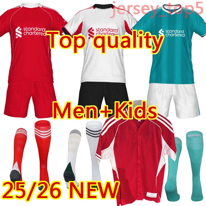 LiverpooI jersey 25 26 MAC ALLISTER soccer jerseys DIOGO J. Darwin 2025 26 football shirt SZOBOSZLAI A.BECKER men kid kit SALAH FRIMPONG Konate Wirtz Kerkez DIOGO JOTA