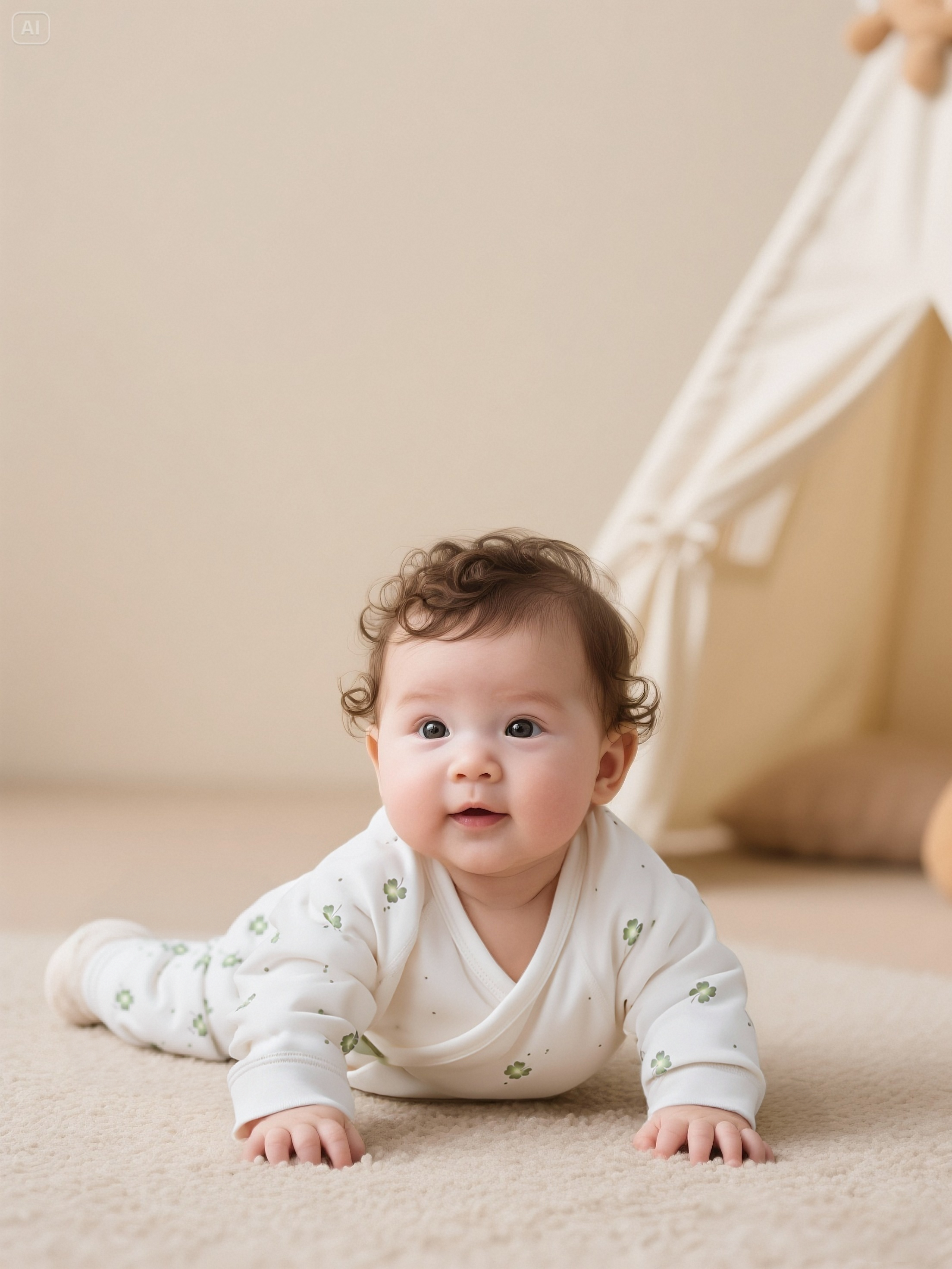 Home Pure Cotton Baby One-Piece Long-Sleeved Newborn Romper Autumn And Winter Cartoon Crawling Clothes Baby Clothes Drop Shipping